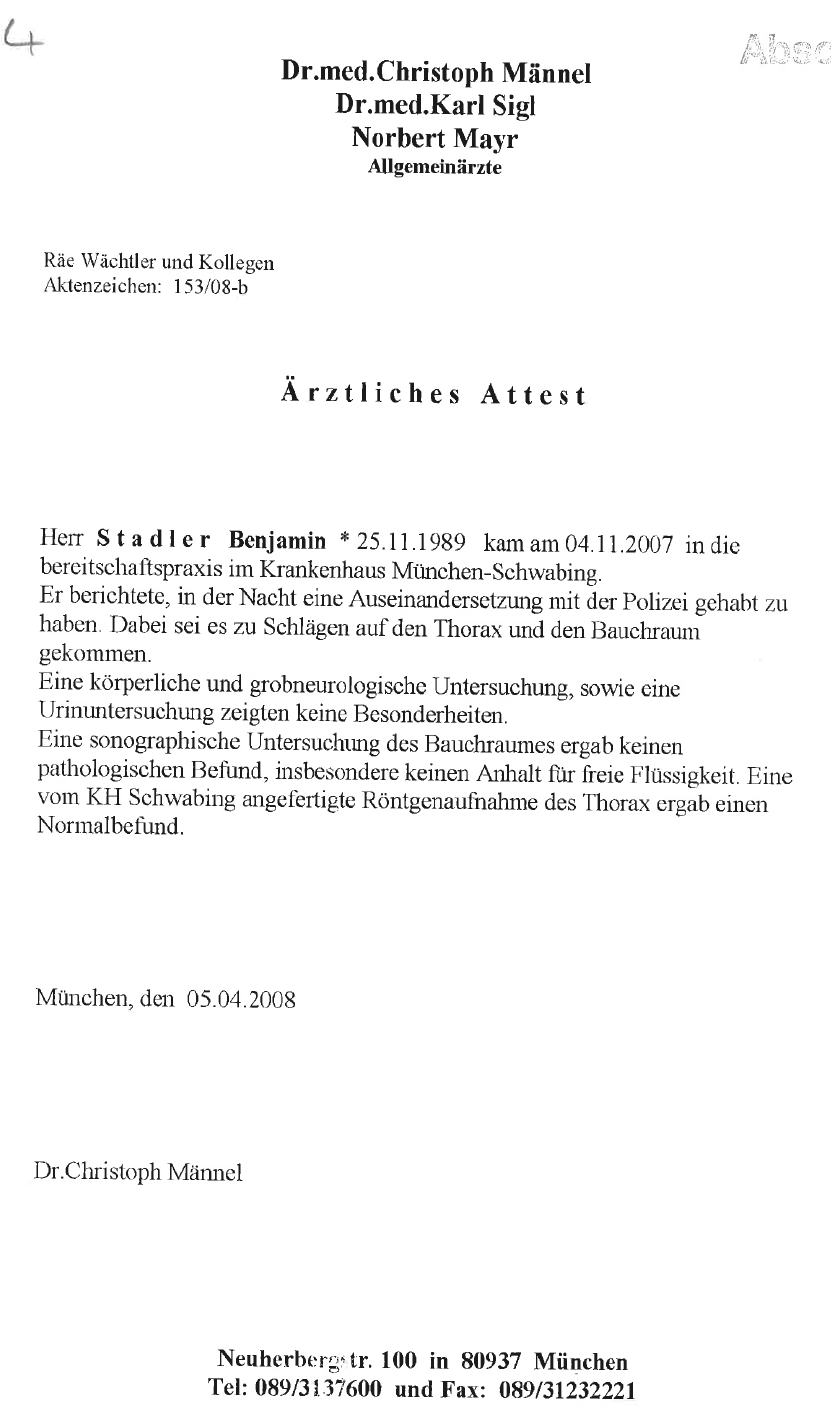 Ärztliches Attest