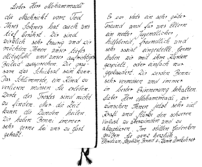 Condolenzschreiben